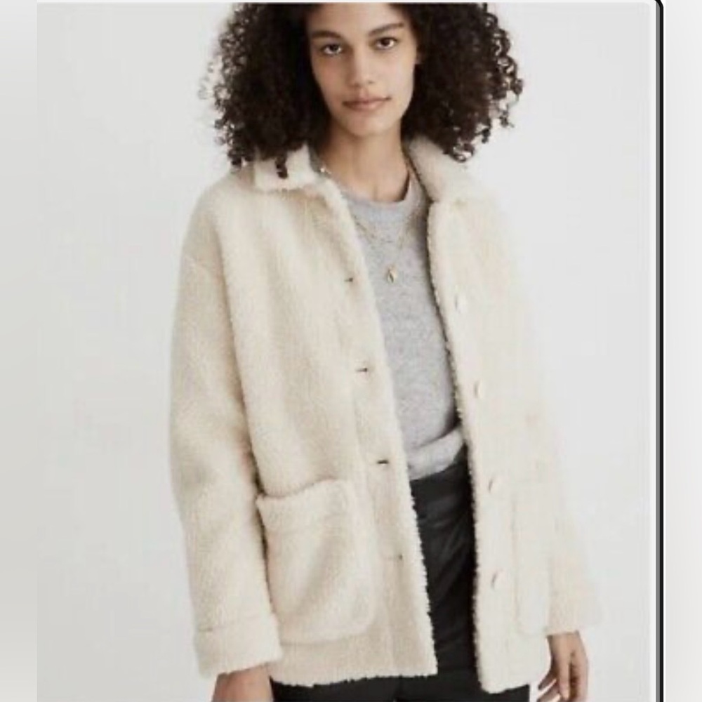 BARELY WORN | Madewell | Medium | Sherpa Walton Shirt Jacket Coat